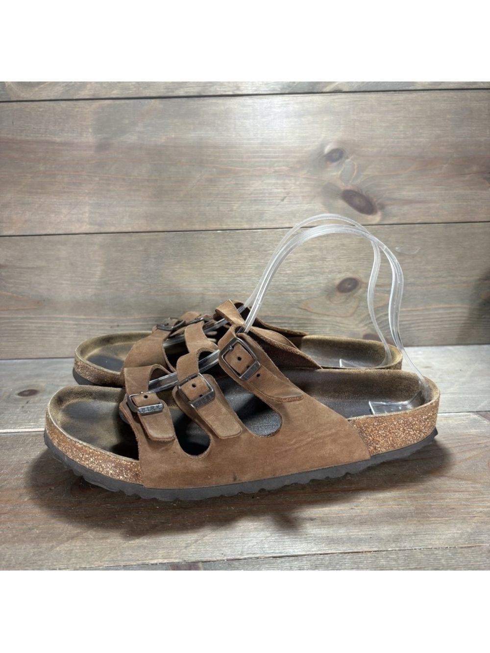birkenstock florida womens size 7 shoes brown slip on comfort sandals